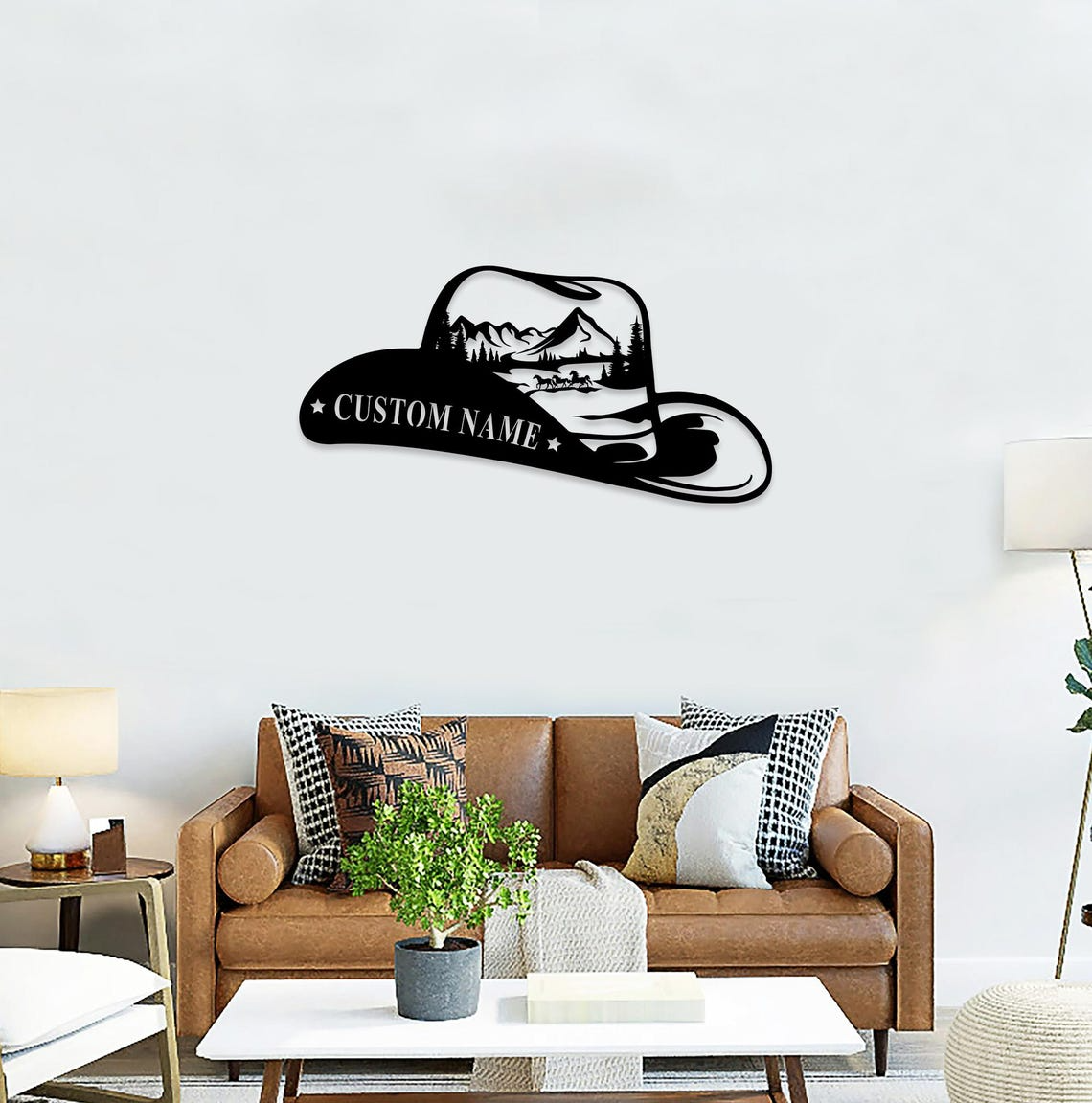 Western Cowboy Metal Sign, Custom Cowboy Name Sign,Cowboy Wall Art, Cowboy Ranch Sign