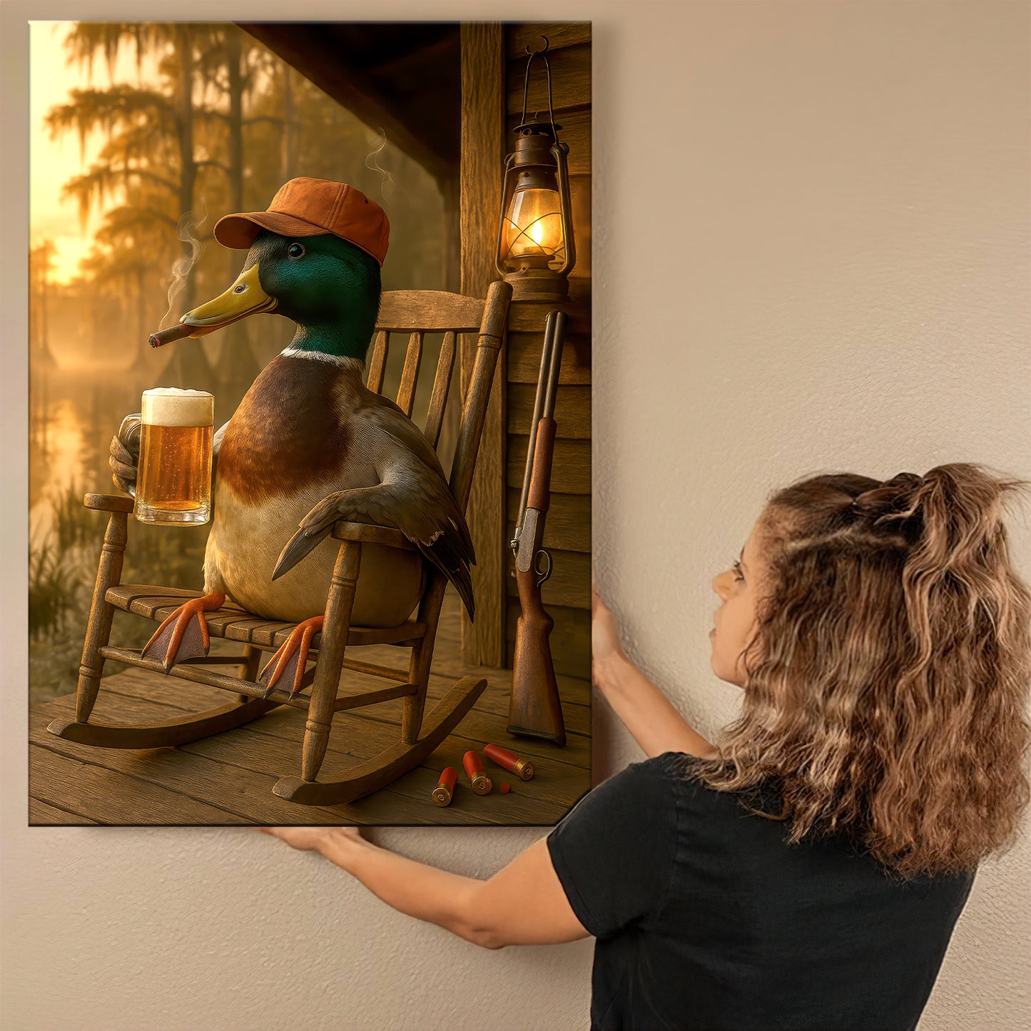 Mallard at Sunset – Rustic Cabin Life