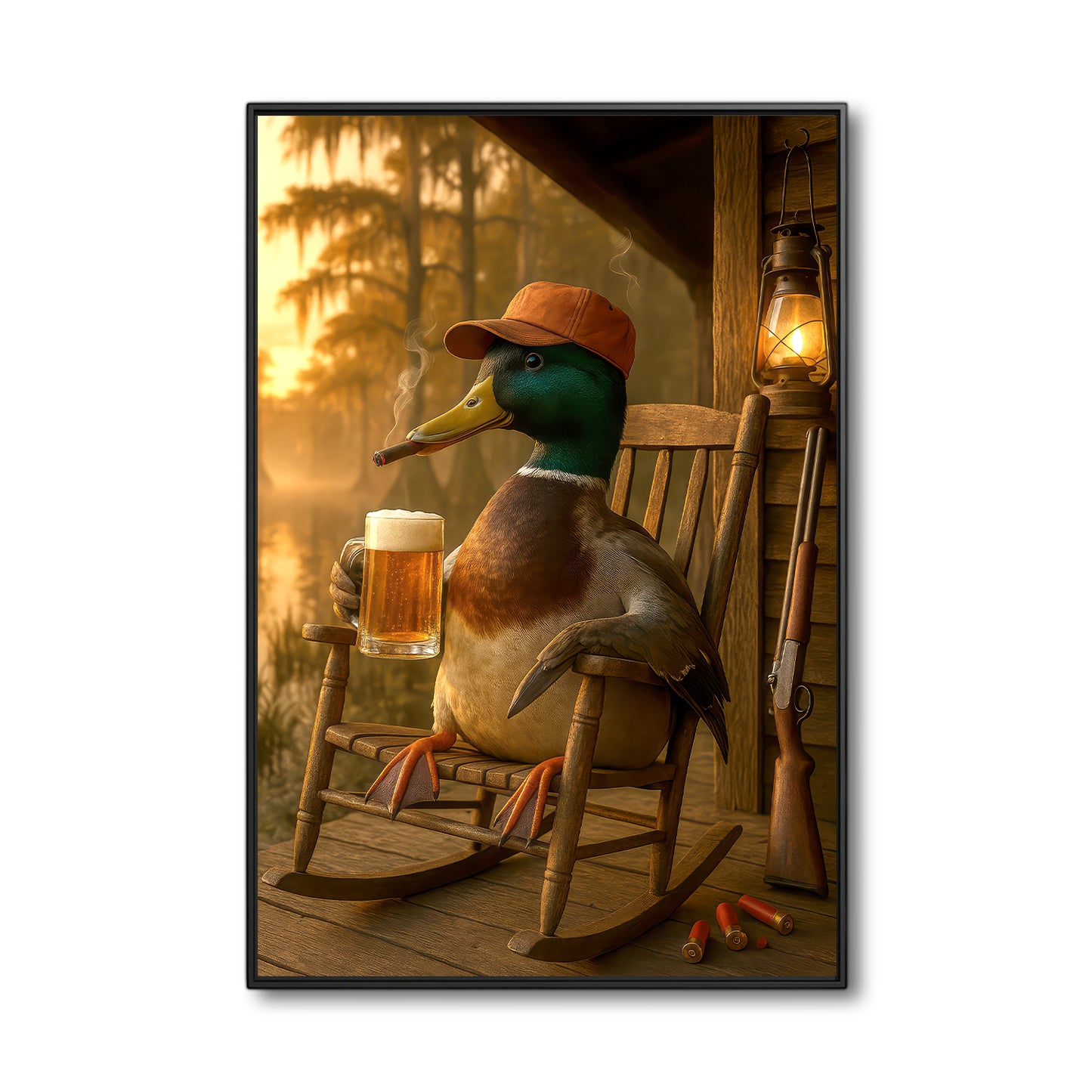 Mallard at Sunset – Rustic Cabin Life