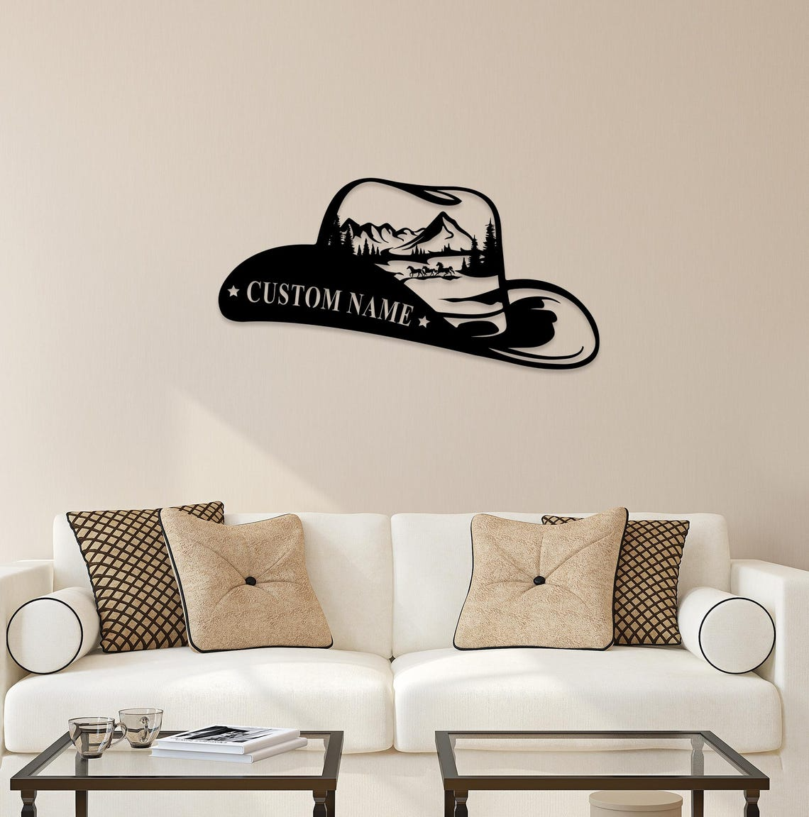 Western Cowboy Metal Sign, Custom Cowboy Name Sign,Cowboy Wall Art, Cowboy Ranch Sign