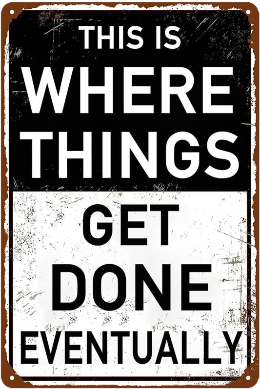 Funny Garage Metal Tin Signs, Vintage Home Decor Sign, Man Cave Decor Wall Art