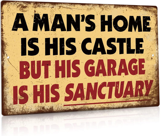 Funny Garage Metal Sign, Man Cave Decor Wall Art, Vintage Home Decor Sign For Garage